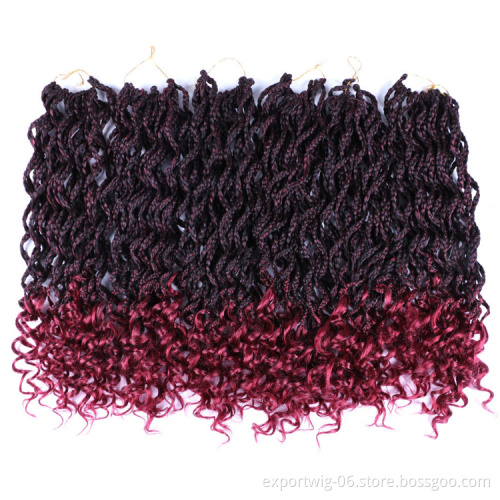 20 inch senegalese twist hair synthetic crochet braid hair extension curly box braiding crochet twist box braid hair